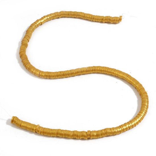 Image de Perles Heishi Katsuki en Pâte Polymère Rond Multicolore 6mm Dia, Taille de Trou: 2mm, 2 Enfilades
