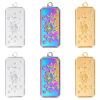 Picture of Stainless Steel Galaxy Charms Multicolor Rectangle Sun 23mm x 10mm