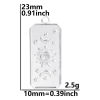 Picture of Stainless Steel Galaxy Charms Multicolor Rectangle Sun 23mm x 10mm