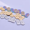 Picture of Stainless Steel Galaxy Charms Multicolor Rectangle Sun 23mm x 10mm