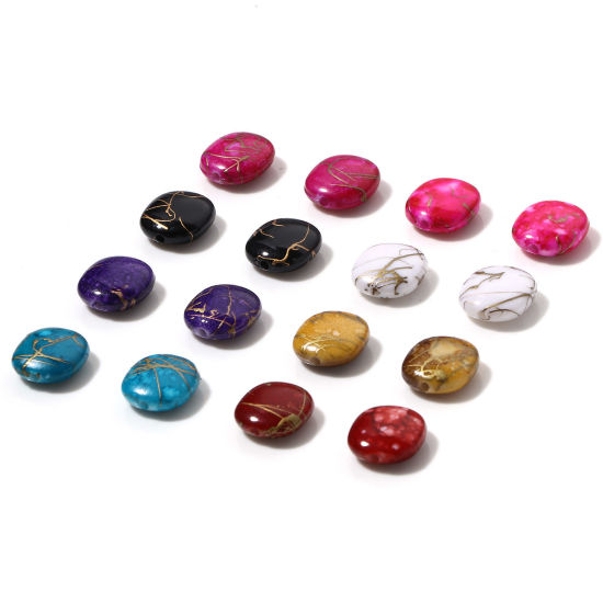 Image de Perles en Acrylique Carré Multicolore Tréfilage 12mm x 11mm, Trou: env. 1.4mm, 100 Pcs