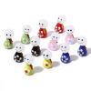 Imagen de Cuentas Vidrio Murano de Muñeca Soleado , Multicolor 3D 12mm Diámetro, 14mm x 12mm, Agujero: acerca de 1.2mm, 2 Juegos