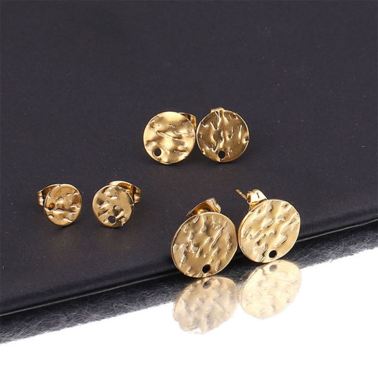Picture of Stainless Steel Ins Style Ear Post Stud Earrings Geometric Multicolor With Loop