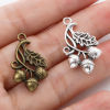 Picture of Zinc Based Alloy Charms Multicolor Acorn Leaf 3D 26mm x 15mm