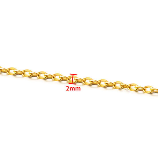 Image de Chaîne Maille Lèvres en 304 Acier Inoxydable Multicolore 2mm , 5 M