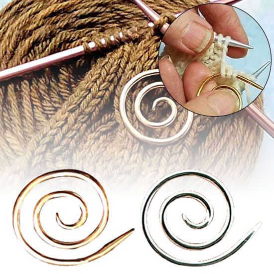 Image de Aiguilles en Alliage Spiral Multicolore 4cm x 4cm, 1 Pièce