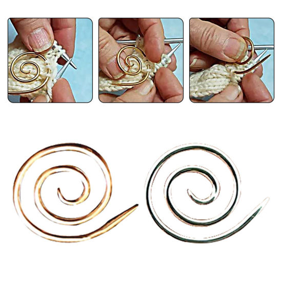 Image de Aiguilles en Alliage Spiral Multicolore 4cm x 4cm, 1 Pièce