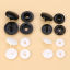 Bouton Pression à Griffe en Plastique Boutons Rond Noir & Blanc 100 Kits