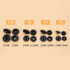 Imagen de Plástico Botón Botón Snap Fasteners Ronda Negro & Blanco 100 Juegos