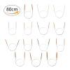 Picture of Natural Bamboo & Stainless Steel Circular Knitting Needles Brown