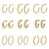 Imagen de 304 Acero Inoxidable Elegante Pendientes Círculos Multicolor Forma de C 1 Par