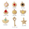 Picture of 304 Stainless Steel Pendants Gold Plated Geometric Enamel