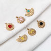 Picture of 304 Stainless Steel Pendants Gold Plated Geometric Enamel