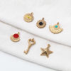 Picture of 304 Stainless Steel Pendants Gold Plated Geometric Enamel