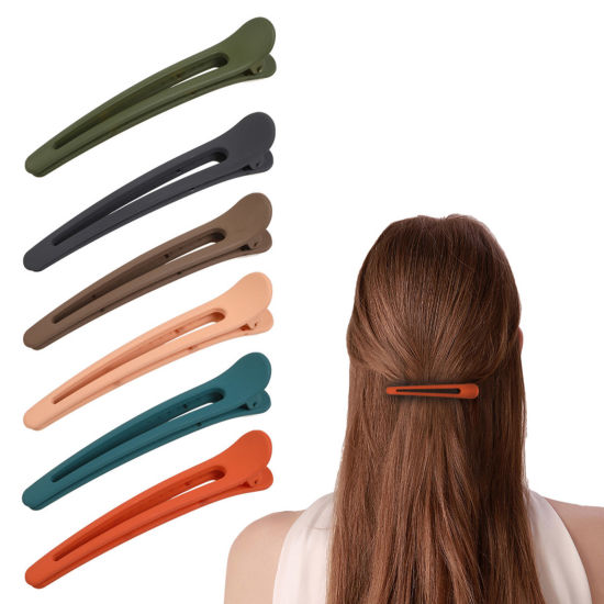 Image de Pinces à Cheveux en Résine Simple Multicolore 11.8cm x 2cm, 1 Pièce