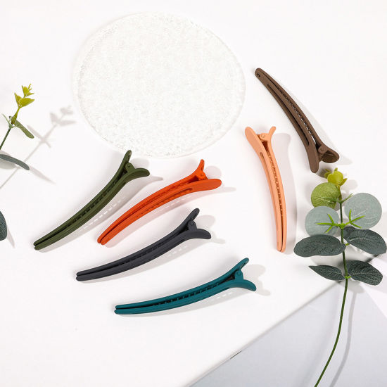 Image de Pinces à Cheveux en Résine Simple Multicolore 11.8cm x 2cm, 1 Pièce