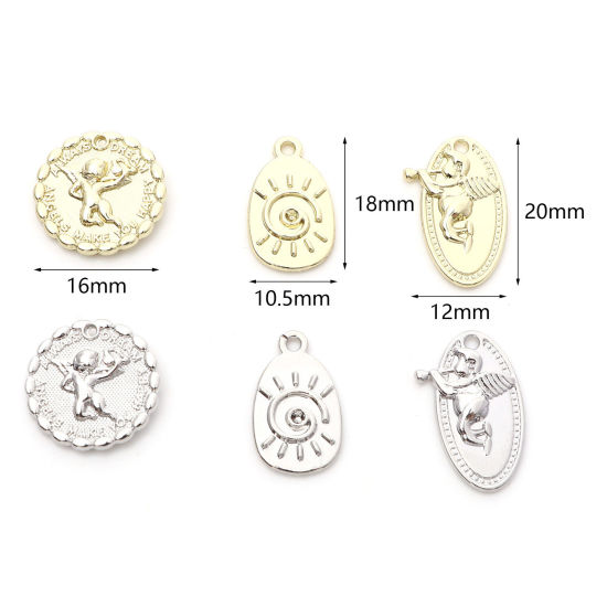 Immagine di Lega di Zinco Religione Charms Angelo 10 Pz