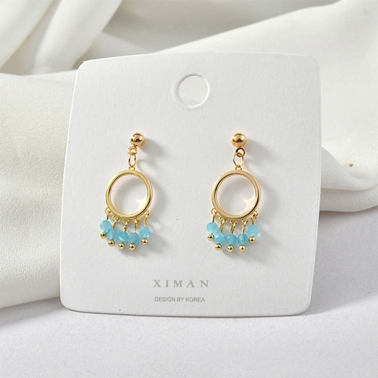 天然石 ( 混合 ) チャーム 多色 円形 3mm 直径、 5 個 の画像