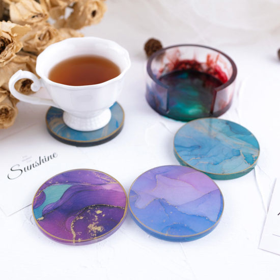 Image de Moule en Silicone pour DIY Dessous de Verre en Silicone Blanc 1 Pièce