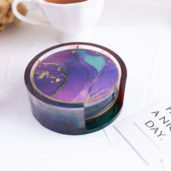 Image de Moule en Silicone pour DIY Dessous de Verre en Silicone Blanc 1 Pièce