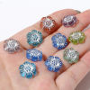 Picture of Acrylic Flora Collection Beads Multicolor Flower About 13mm x 12mm