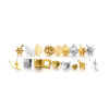 Image de Boucles d'Oreilles Puces en 304 Acier Inoxydable Multicolore avec Boucle 10 Pcs