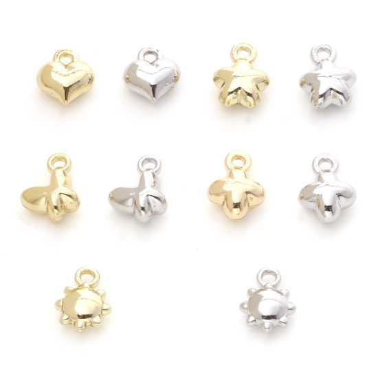 Immagine di Lega di Zinco Charms Multicolore 3D 10 Pz