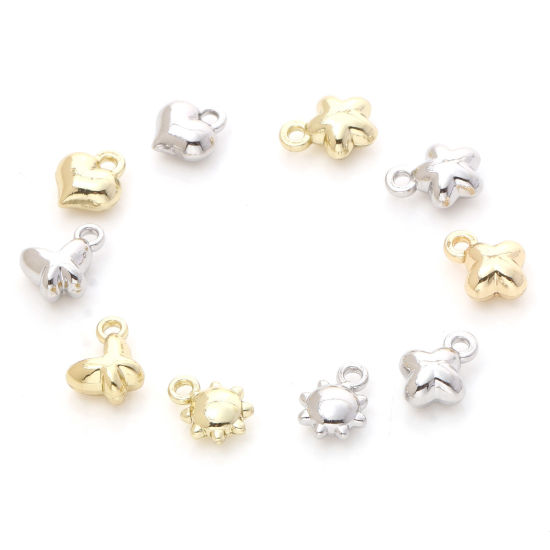 Immagine di Lega di Zinco Charms Multicolore 3D 10 Pz