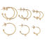 304 Stainless Steel Hoop Earrings C Shape With Loop