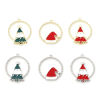 Imagen de Zamak Navidad Colgantes Charms Ronda Multicolor Esmalte 10 Unidades