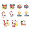Image de Breloques Noël en Alliage de Zinc Multicolore Émail 10 Pcs