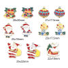 Image de Breloques Noël en Alliage de Zinc Multicolore Émail 10 Pcs