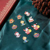Image de Breloques Noël en Alliage de Zinc Multicolore Émail 10 Pcs