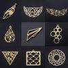 Picture of 304 Stainless Steel Filigree Stamping Charms Multicolor Hollow 2 PCs