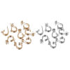 Immagine di 304 Acciaio Inossidabile Orecchini a Perno forma di C Multicolore Con Loop 4mm, 10 Pz