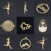 Picture of 201 Stainless Steel Charms Multicolor Hollow