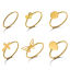 304 Stainless Steel Unadjustable Rings Multicolor Braided