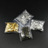Image de Embouts Sertissage Perles Cordon pour Collier Bracelet en Alliage de Fer Rectangle Multicolore 200 Pcs