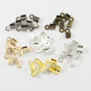 Image de Embouts Sertissage Perles Cordon pour Collier Bracelet en Alliage de Fer Rectangle Multicolore 200 Pcs