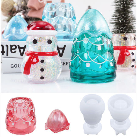 Moule en Silicone Pot Noël Blanc 1 Kit