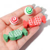 Picture of Natural Wood Christmas Spacer Beads Candy Multicolor