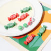 Picture of Natural Wood Christmas Spacer Beads Candy Multicolor