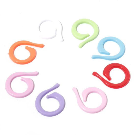Image de Marqueur de Maille en Plastique Spiral Couleur au Hasard 100 Pcs