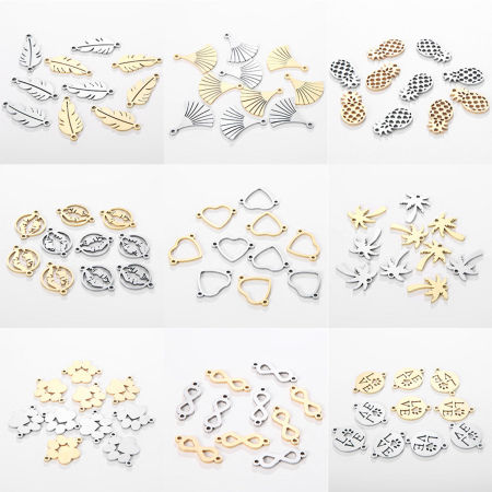 304 Stainless Steel Charms Geometric