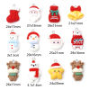 Picture of Resin Christmas Charms Christmas Snowman Christmas Santa Claus Silver Tone Multicolor