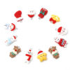 Picture of Resin Christmas Charms Christmas Snowman Christmas Santa Claus Silver Tone Multicolor
