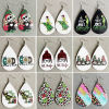 Image de Boucles d'Oreilles Élégant en PU Cuir Multicolore Goutte d'Eau 1 Paire