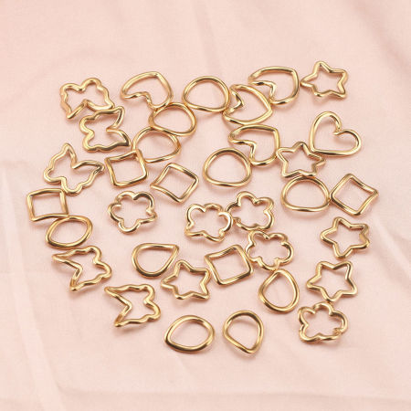 304 Edelstahl Charms Geometrie Verdreht 5 Stück