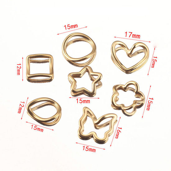 Immagine di 304 Acciaio Inossidabile Charms Geometrica Ritorto 5 Pz