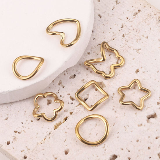 Immagine di 304 Acciaio Inossidabile Charms Geometrica Ritorto 5 Pz